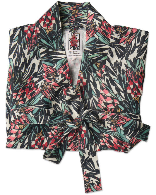 Kip and Co x Margaret Preston Protea Party Linen Robe