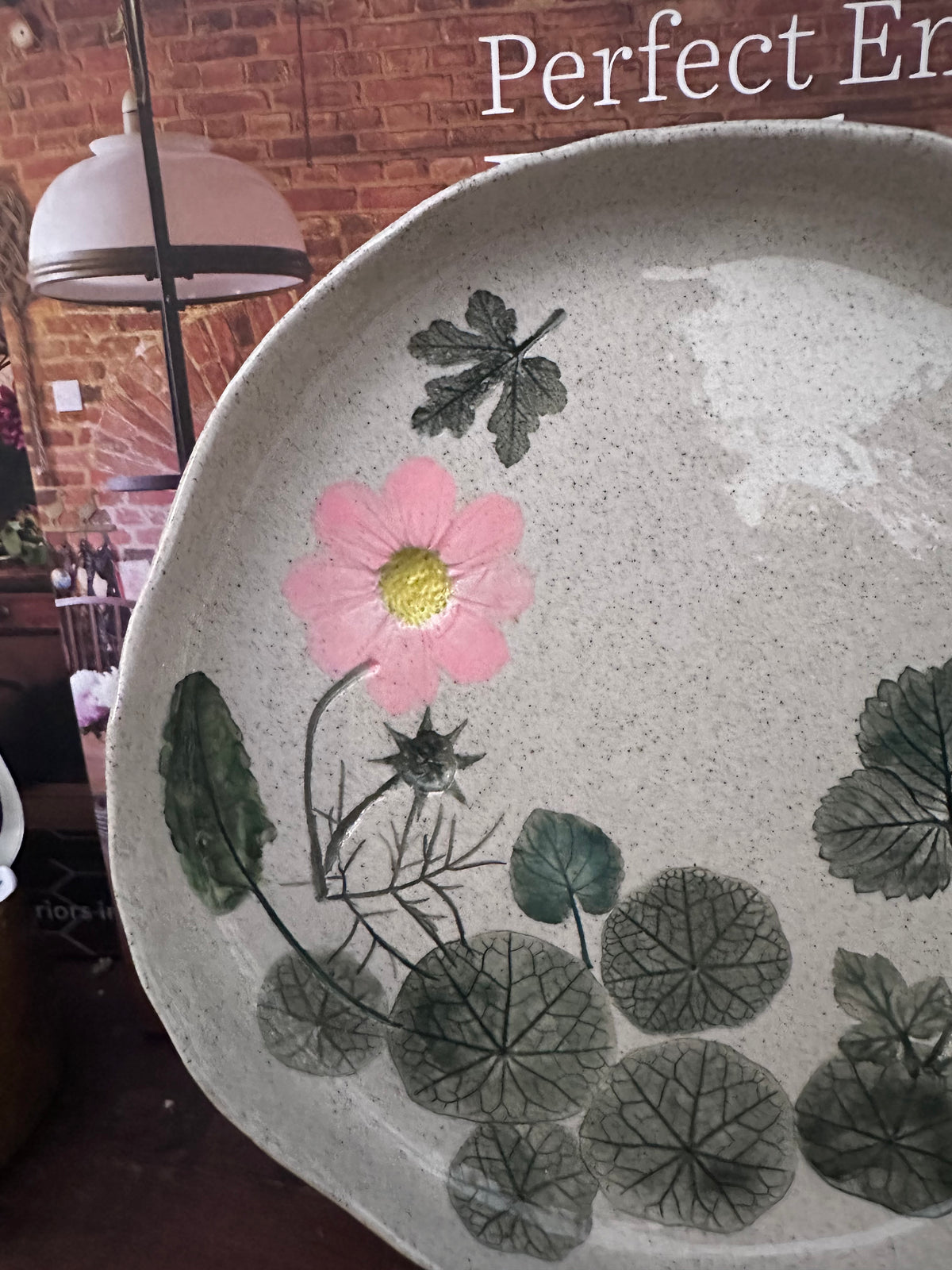 Handmade Ceramic Cottage Garden Platter