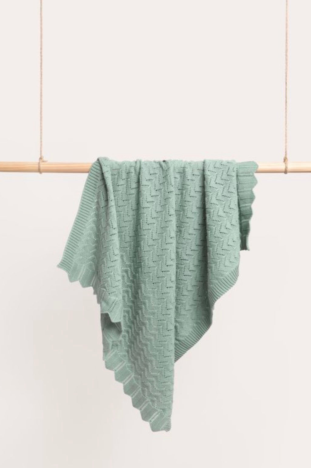 DLux Mica Chevron Pointelle Baby Blanket