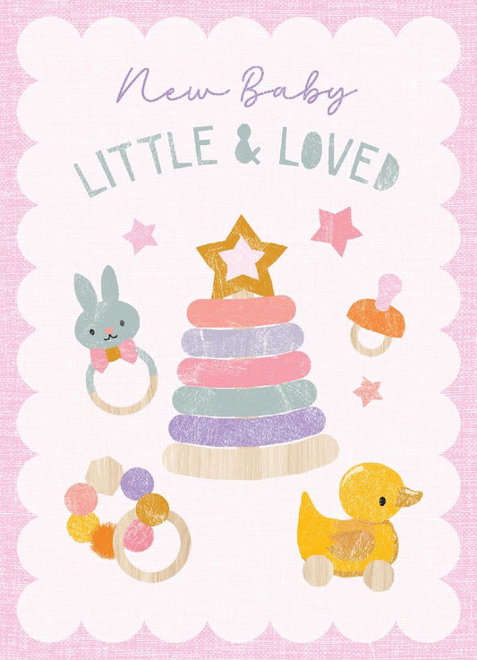 New Baby, Little and Loved (Pink) Card