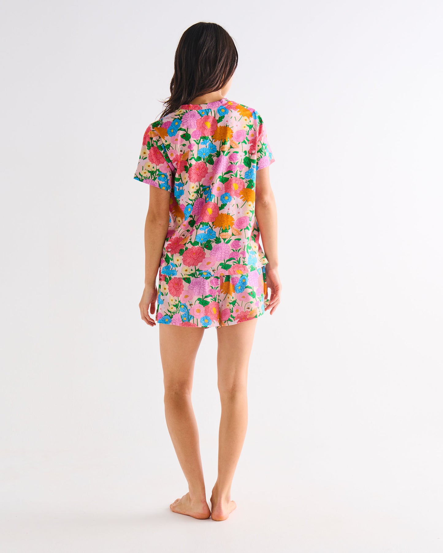Kip and Co Organic Cotton Short Sleeve T-Shirt & Shorts Pyjama Set - Follow the Sun