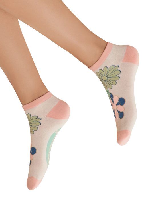 Powder Trainer Socks - Kaleidoscope 70s Floral