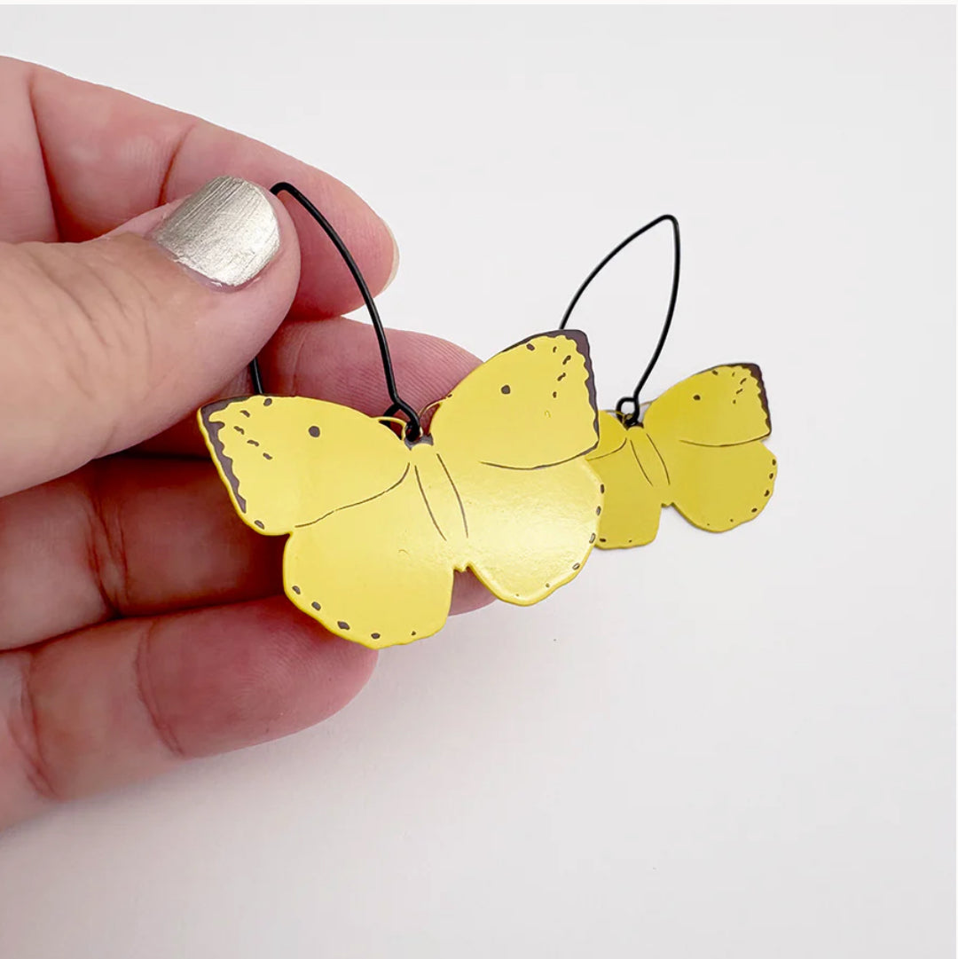 Denz earrings - Midi Butterfly Earrings - Lemon Migrant