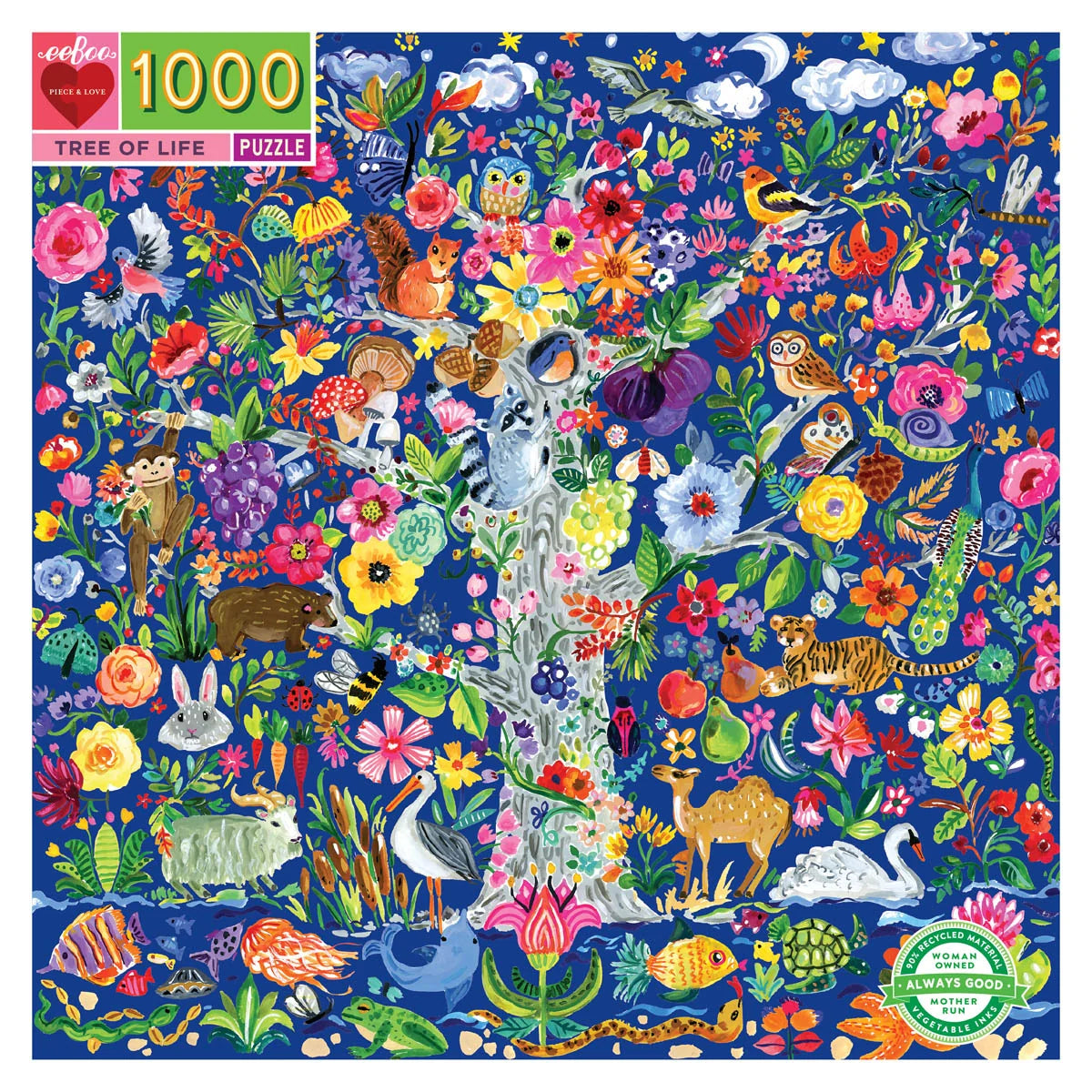 Eeboo 1000 piece puzzle -Tree of Life