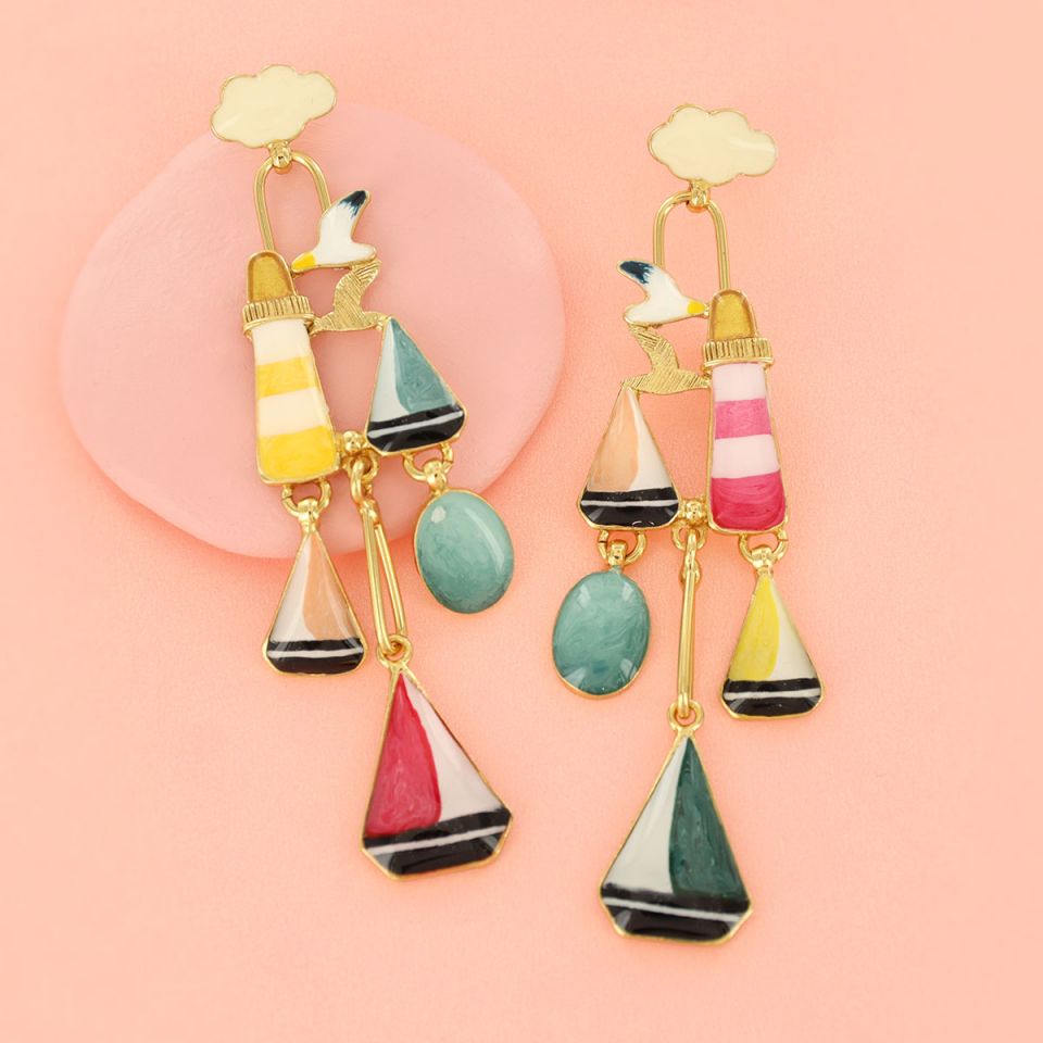 Taratata Jewellery - Horizon Long Stud Earrings