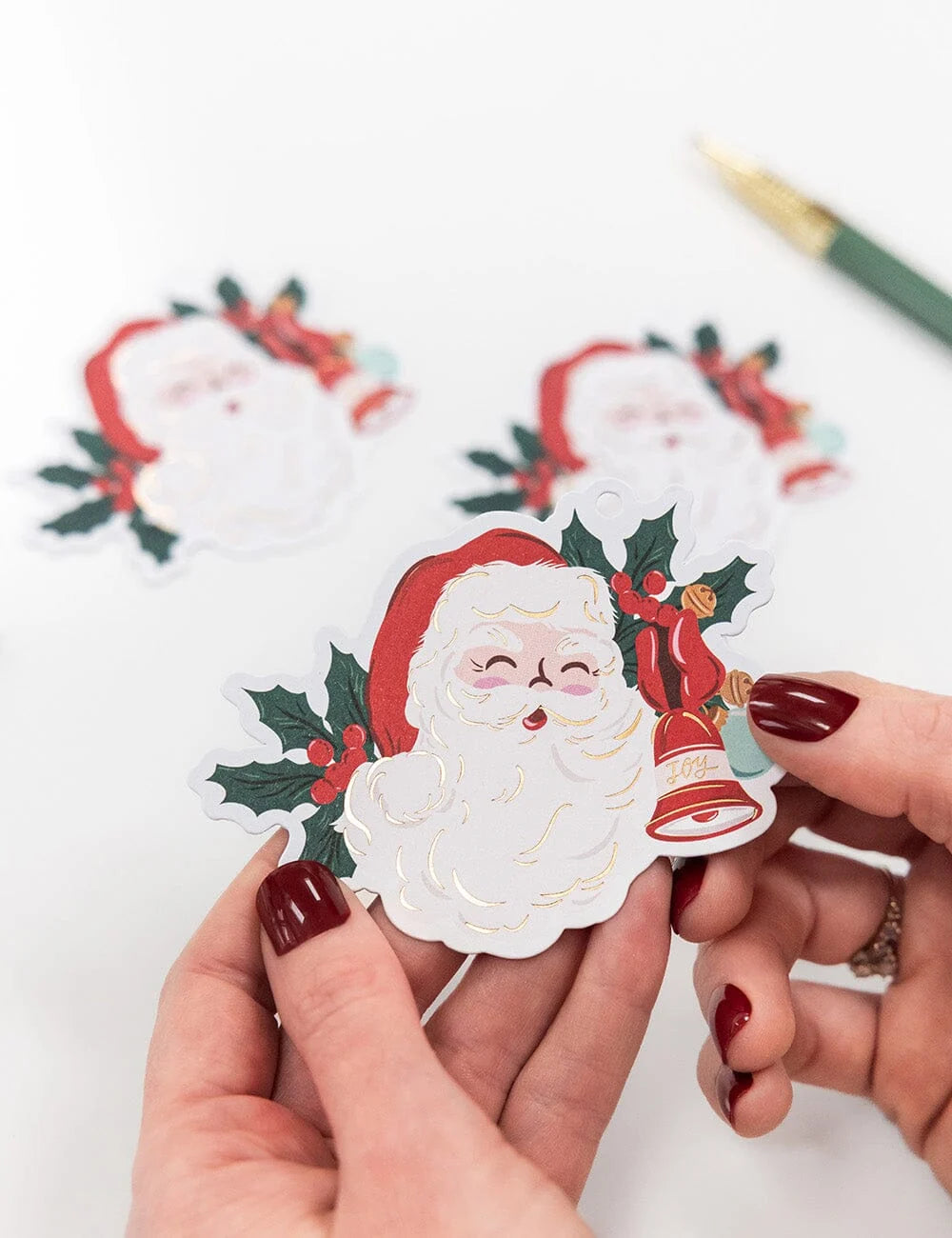 Jingle Bells Santa Gift Tags 6pk