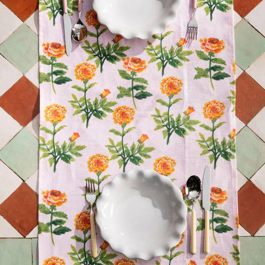 Petite Lani Floral Linen Table Runner