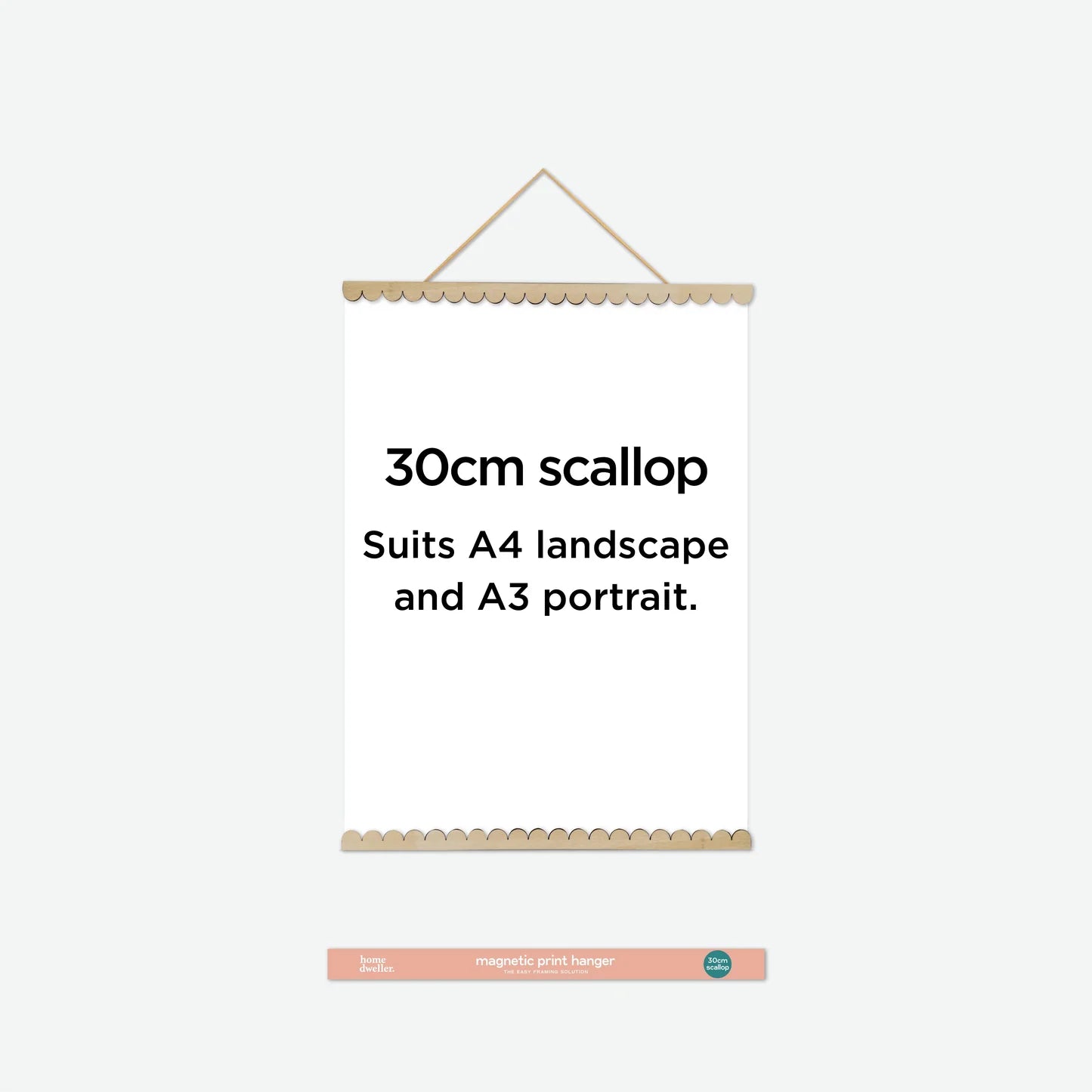 30cm Scalloped Magnetic Print Hanger Frame