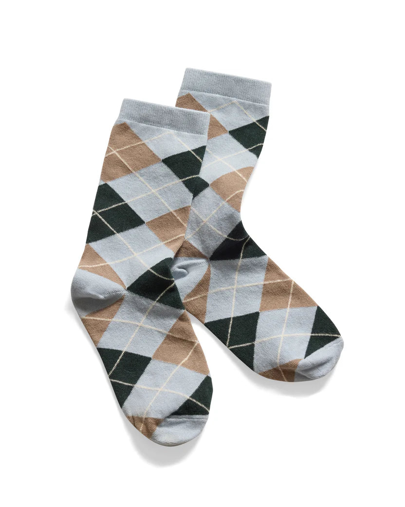 lisa b Women’s Cotton Crew Socks - Argyle