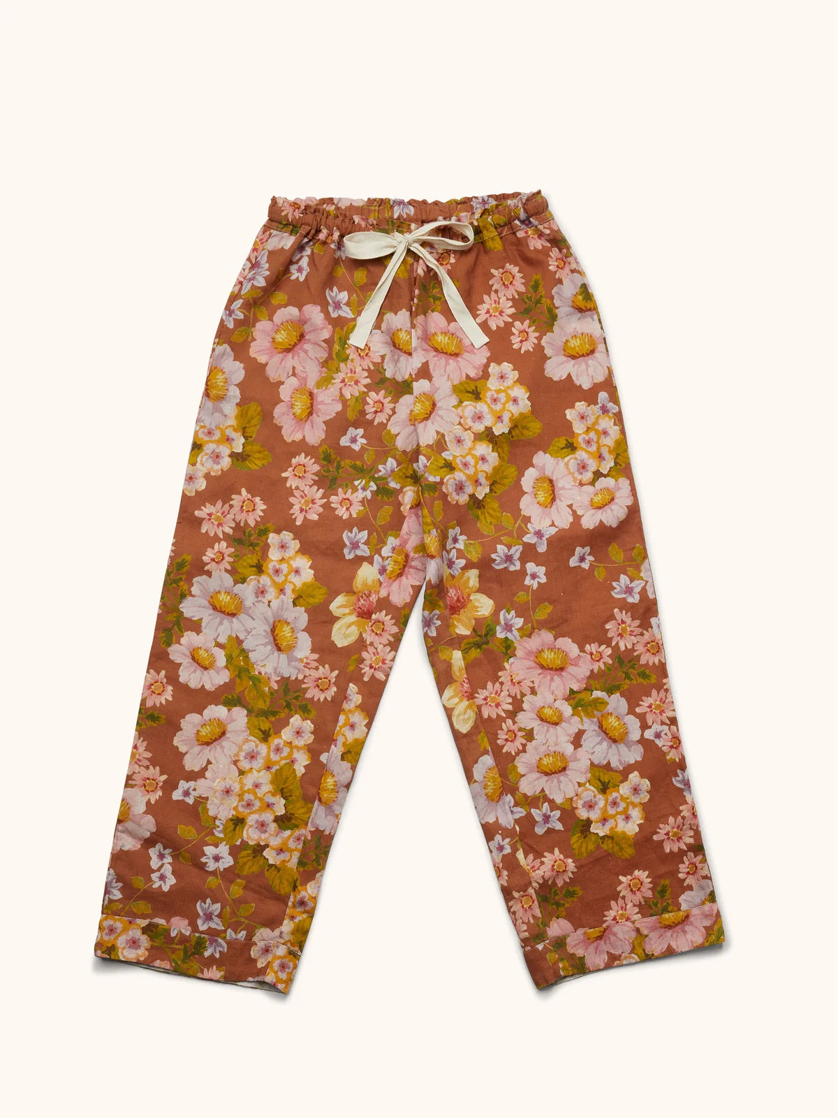 Bonnie and Neil Buttercup Rust Linen Pjs
