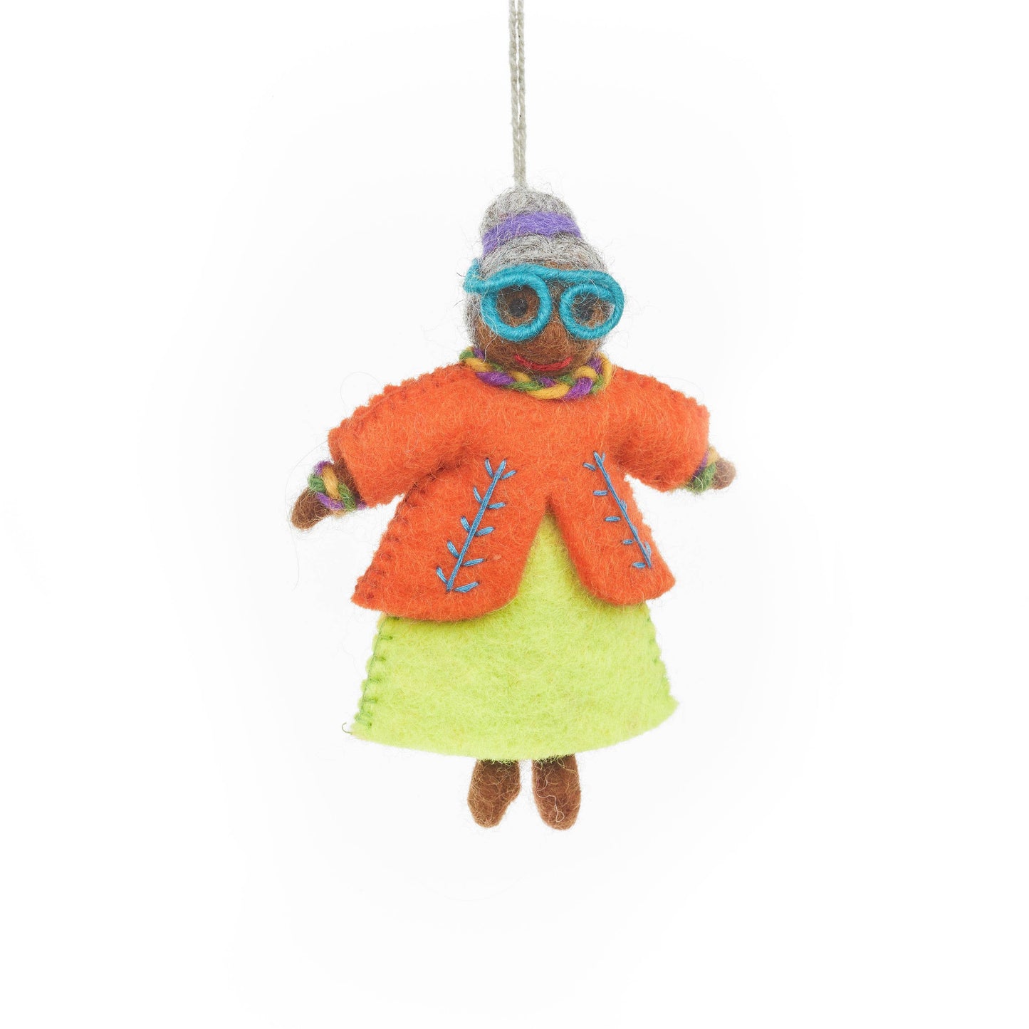 Handmade Felt Groovy Grannies Hanging Decoration: Various