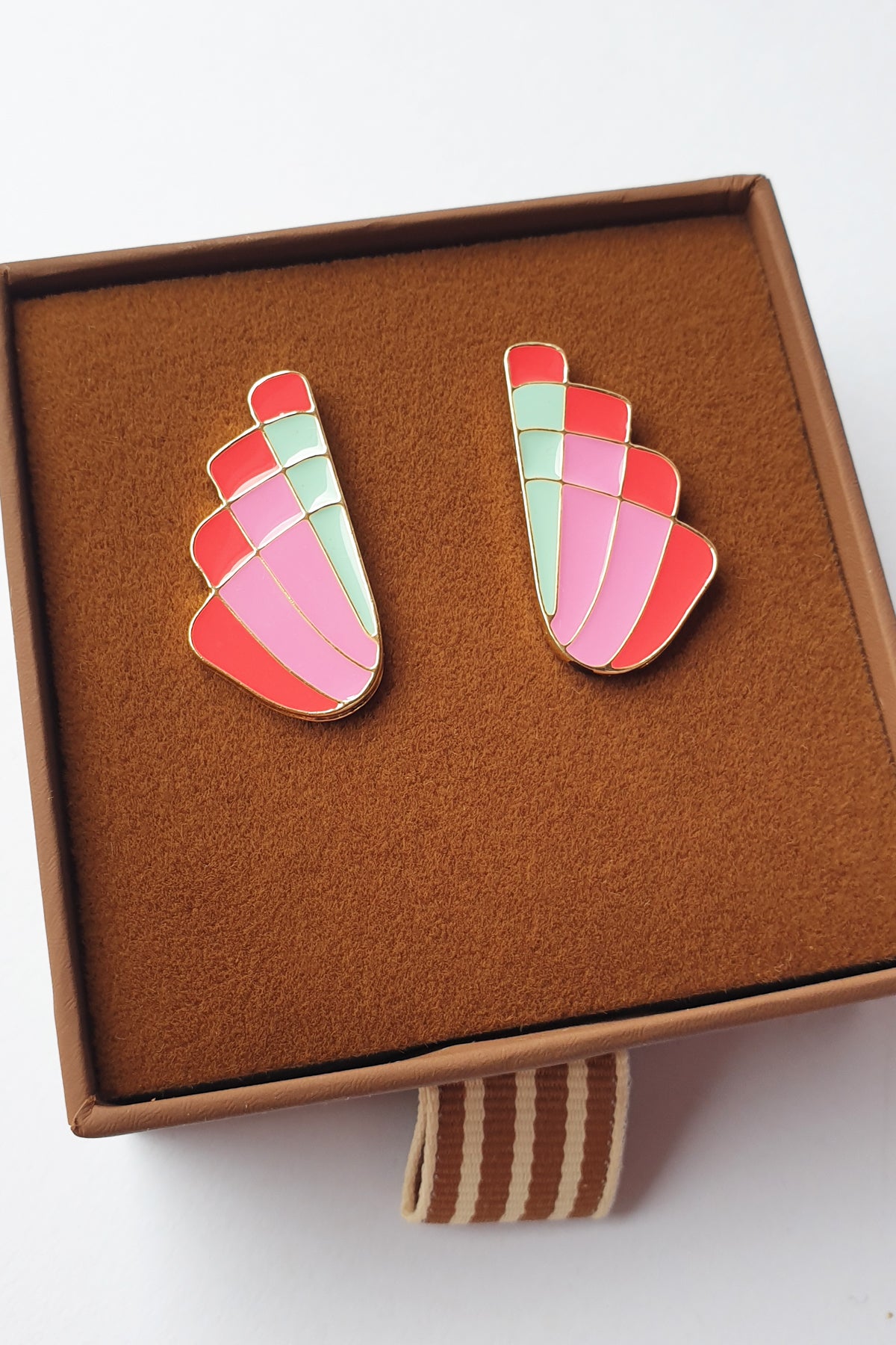 Middle Child Earrings - Opera Studs (red)
