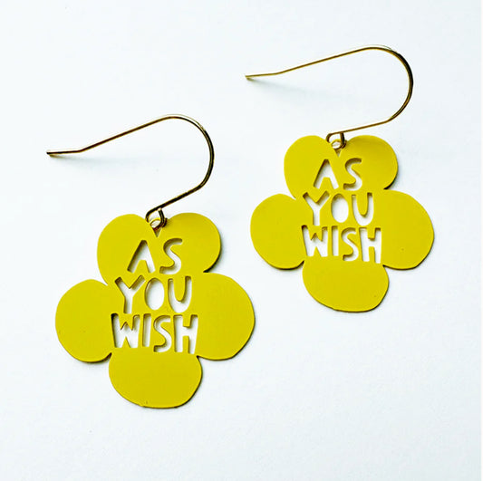 Denz earrings - Midi As You Wish Buttercup Yellow