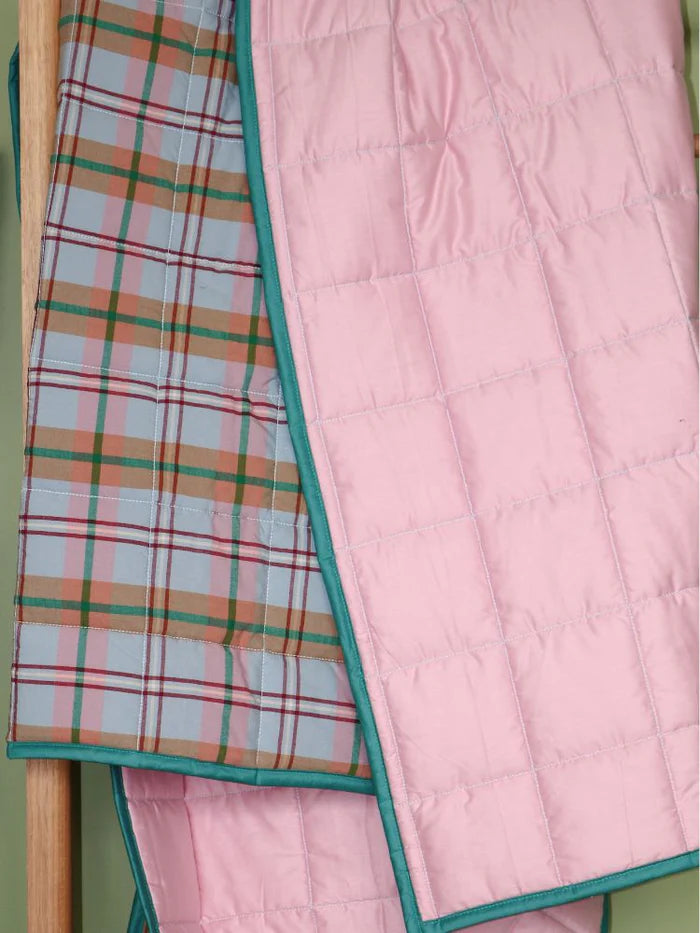 Mosey Me Confetti Plaid Quilted Throw