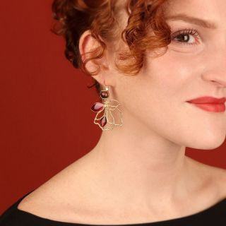 Taratata Jewellery - Pink Hibiscus Rhodonite Lever Back Earrings