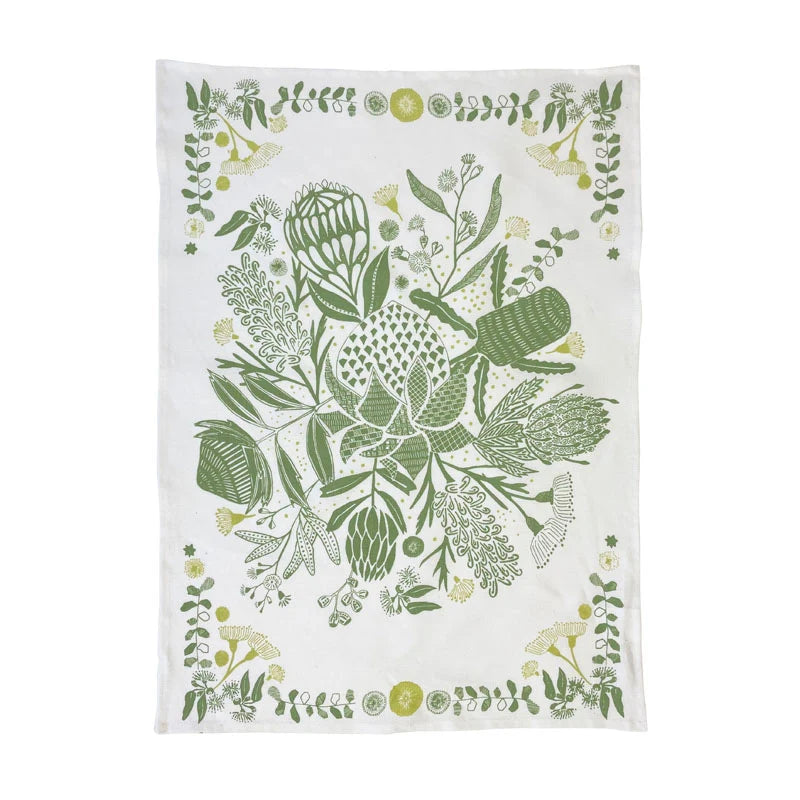 Tinker Tea Towel - Folk Lime
