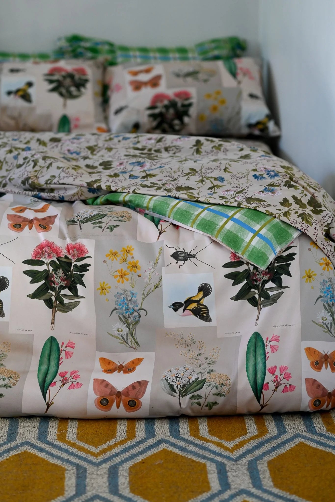 Lazybones Organic Cotton Duvet Cover - Natural World