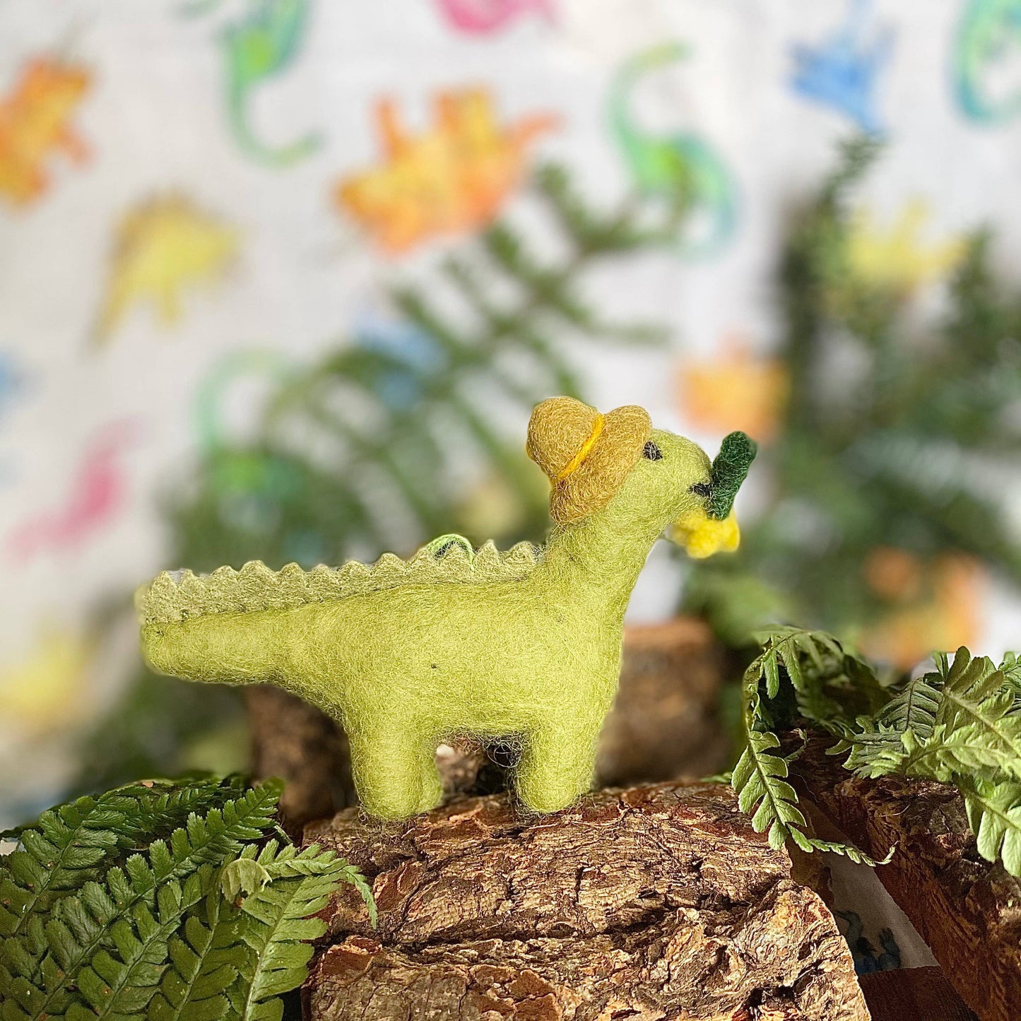 Handmade Felt Daphne Dinosaur Hanging Decoration
