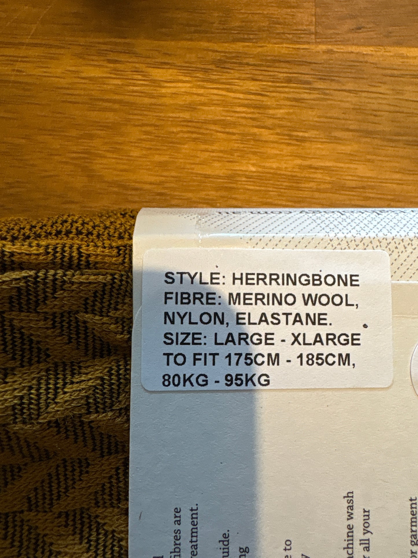 Tightology Herringbone Wool Tights - Mustard