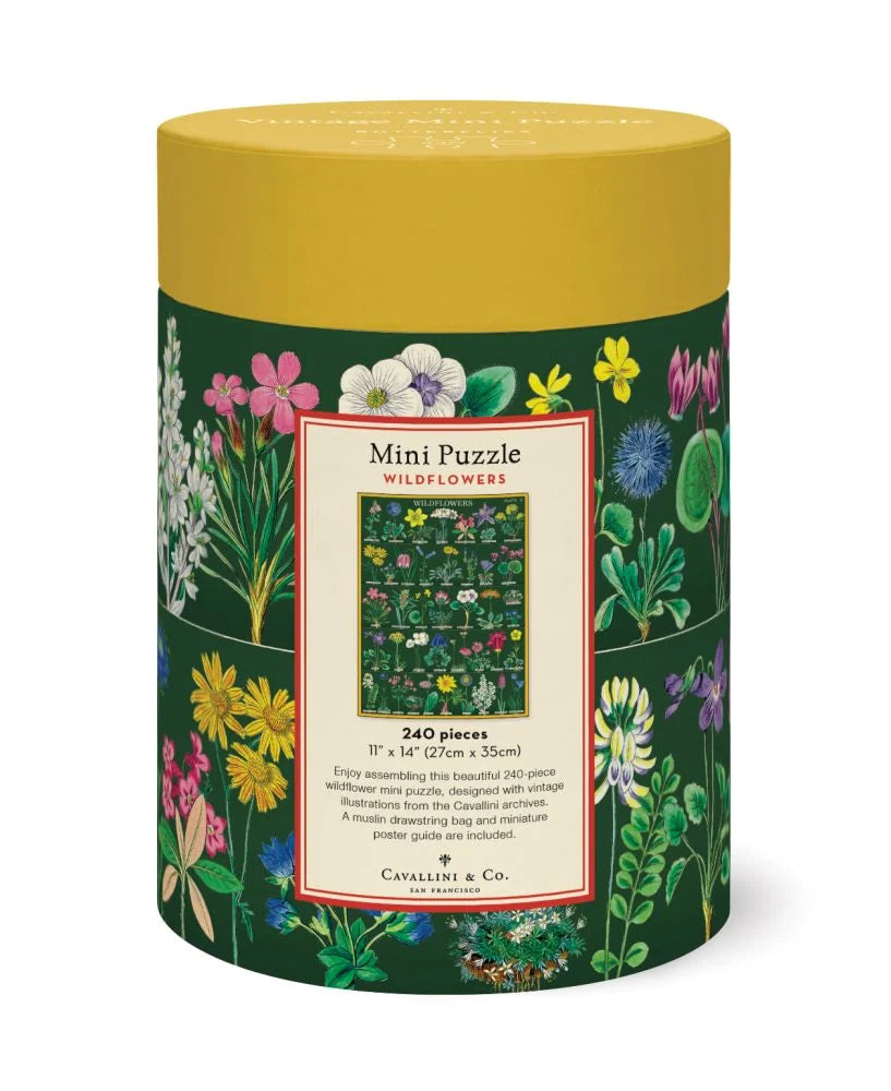 Cavallini Vintage Mini Puzzle - Vintage Wildflowers 2
