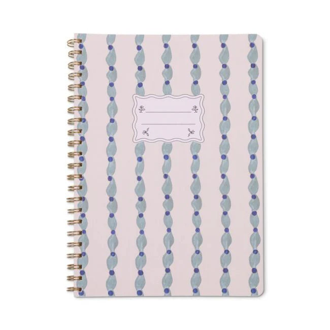 Large Twinwire Notebook - Wavy Blue