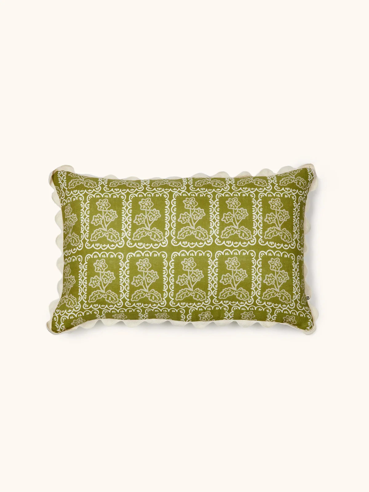 Bonnie and Neil Cushion - Martine Olive 60x40cm