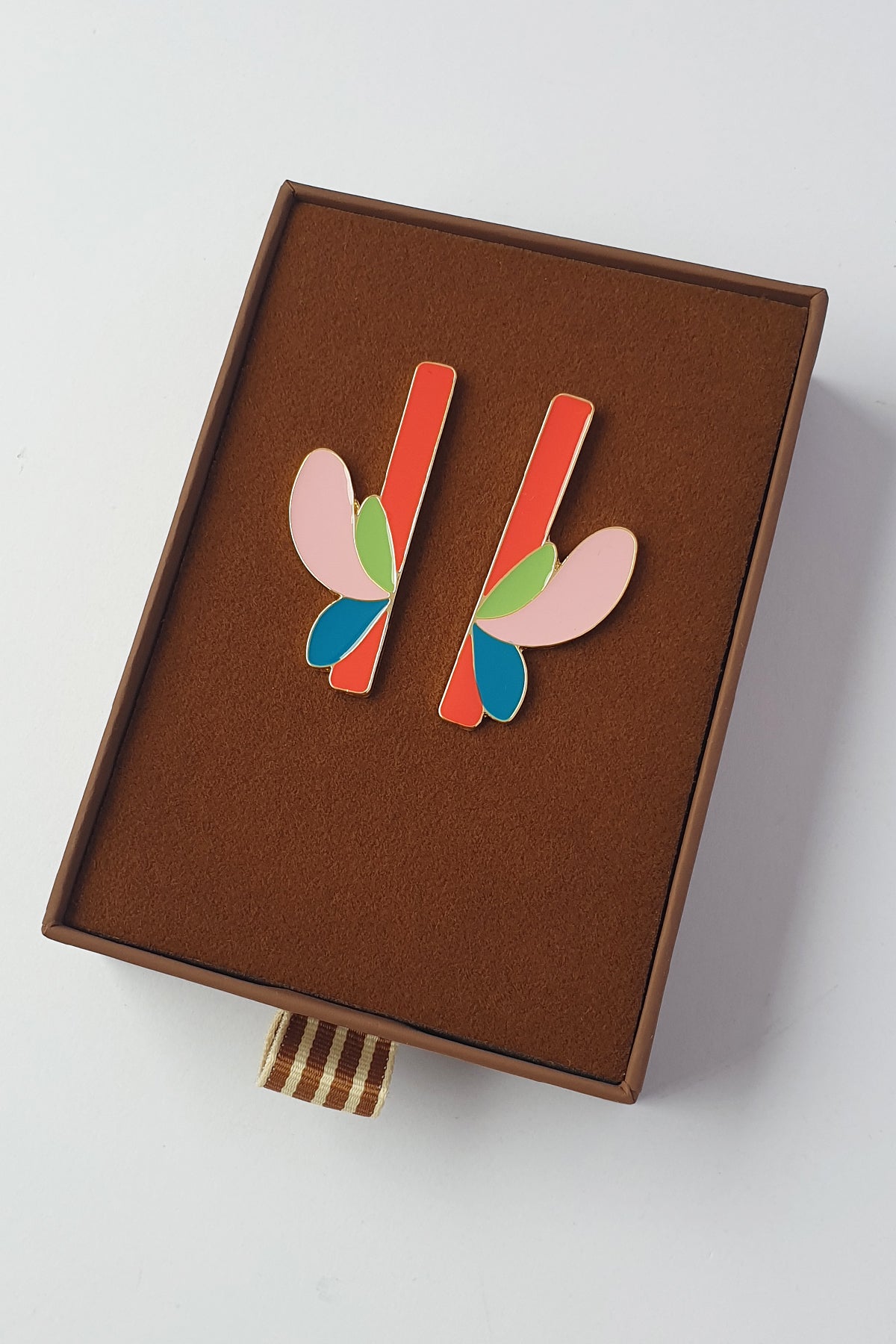 Middle Child Earrings - Perennial Studs (red)