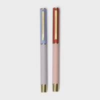 Colour Block Pens Set of Two - Lavender and Blush