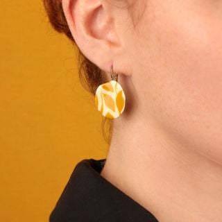 Taratata Jewellery - Kaly Yellow Lever Back Earrings