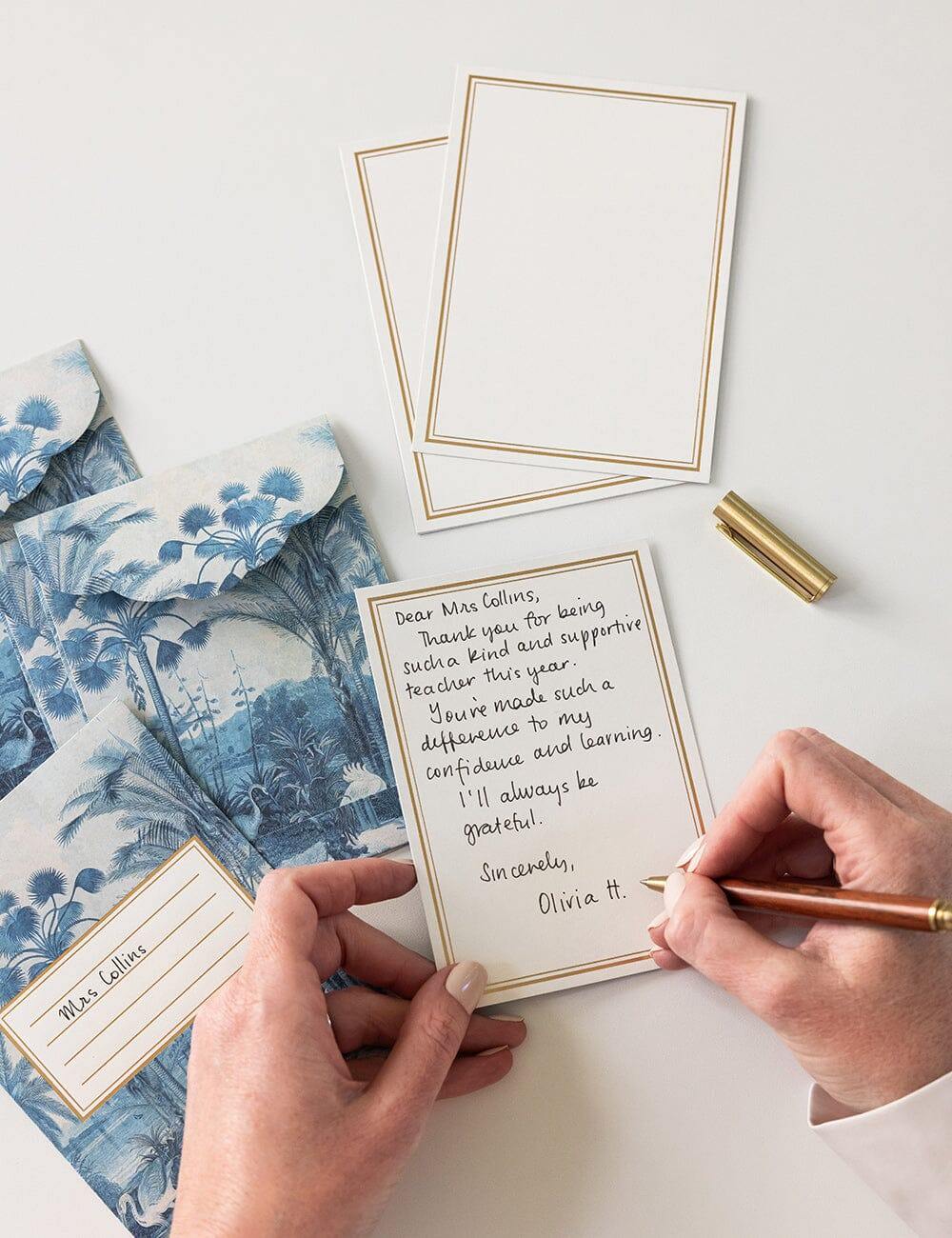 Bespoke Letterpress - Subcontinent 4pk Scallop Notecard Set
