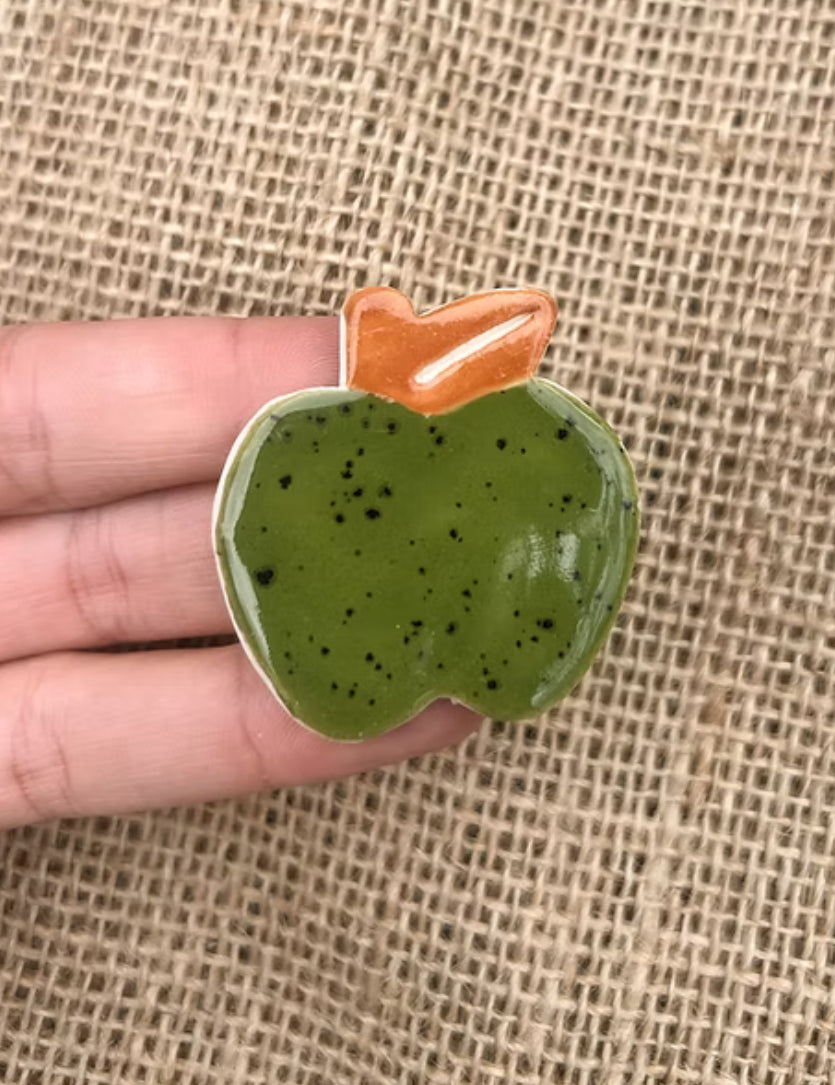 Togetherness Ceramic Brooch - Apple