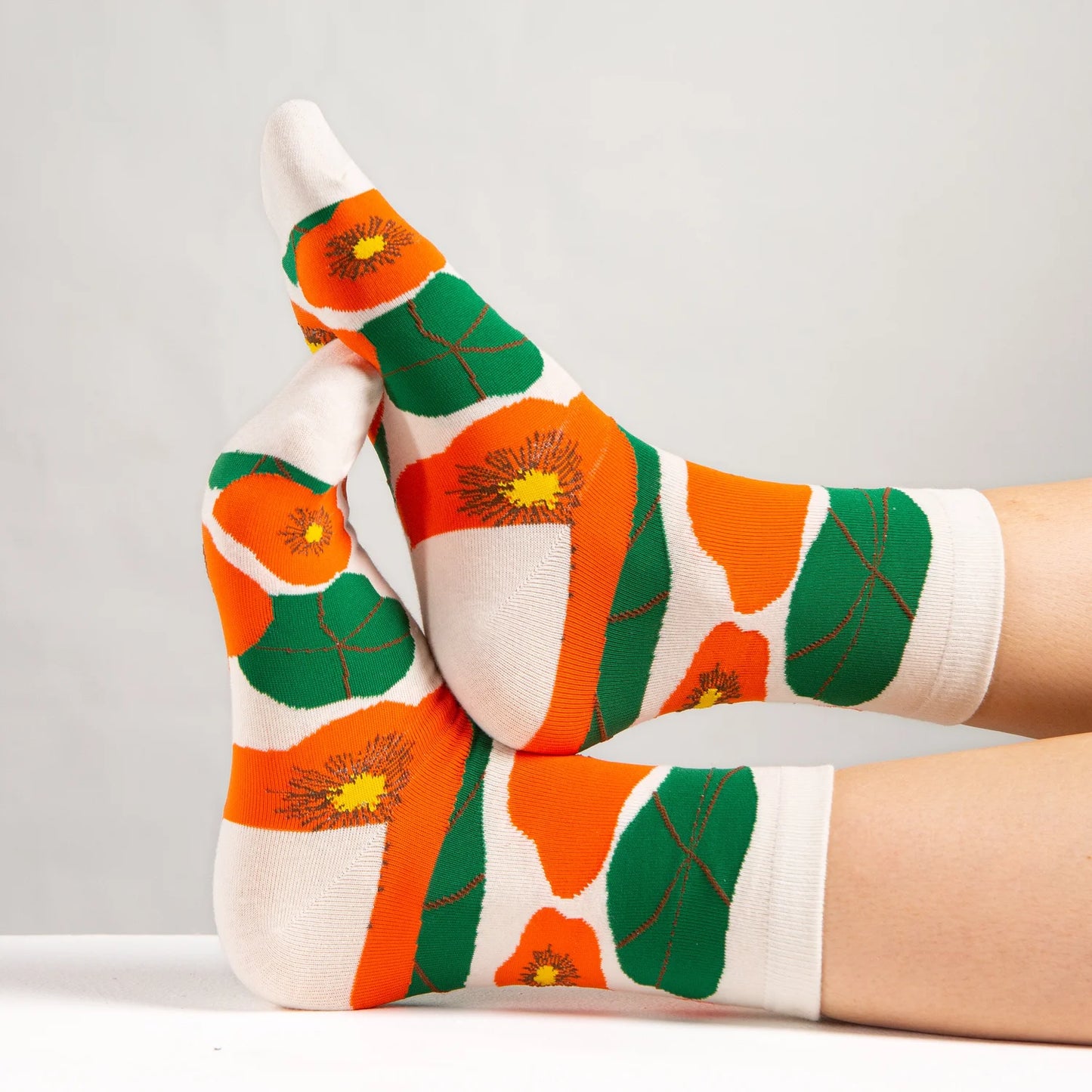 Hello Maë Nasturtium Socks - Off White