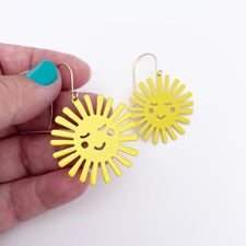 Denz earrings - Mini Yellow Sun