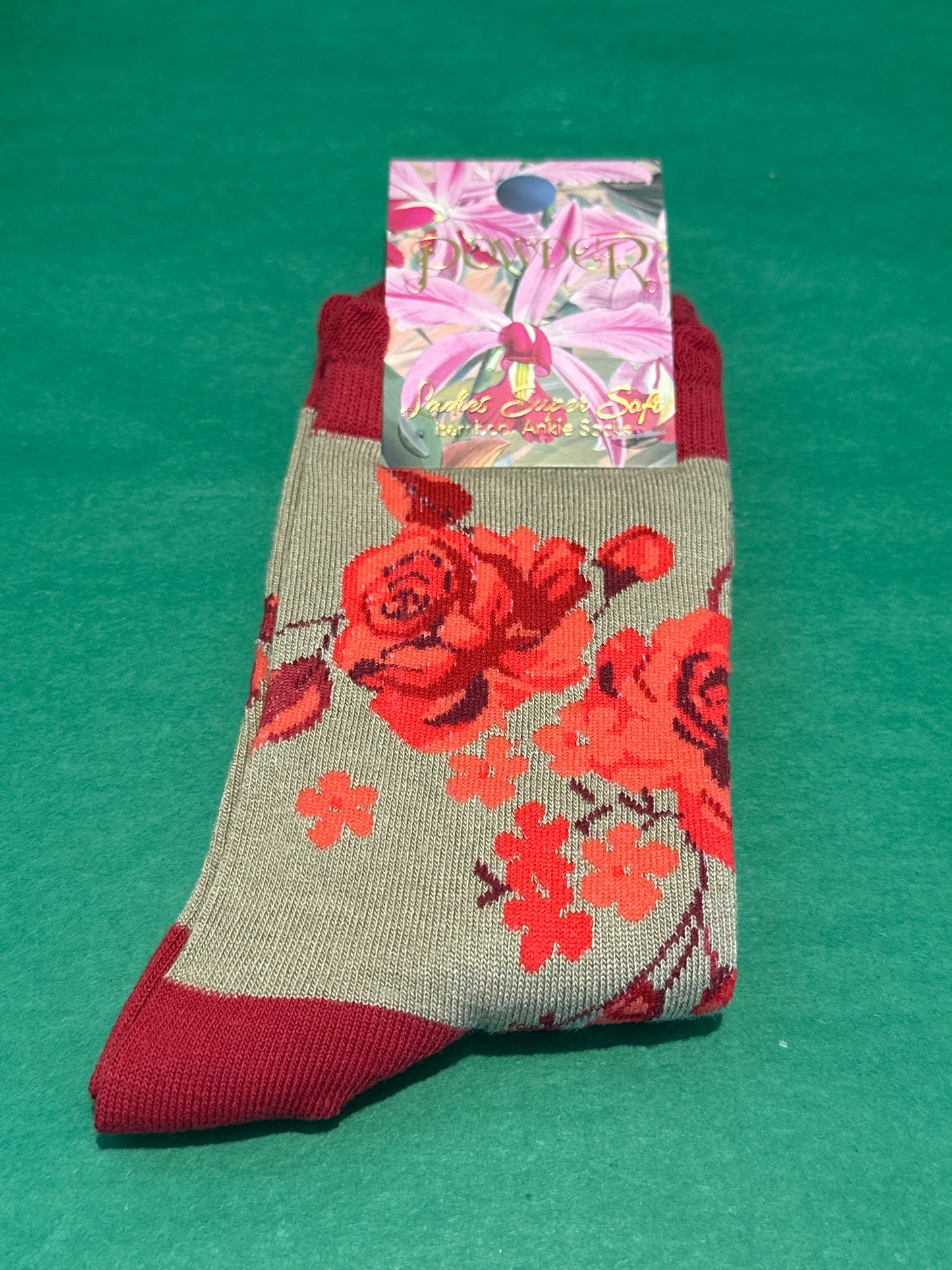 Powder Ankle Socks - Rouge Blooms
