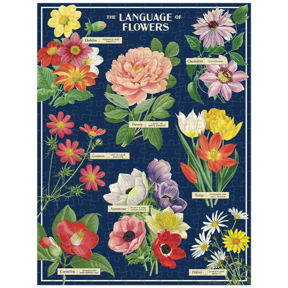 Cavallini Vintage Mini Puzzle - Language of Flowers