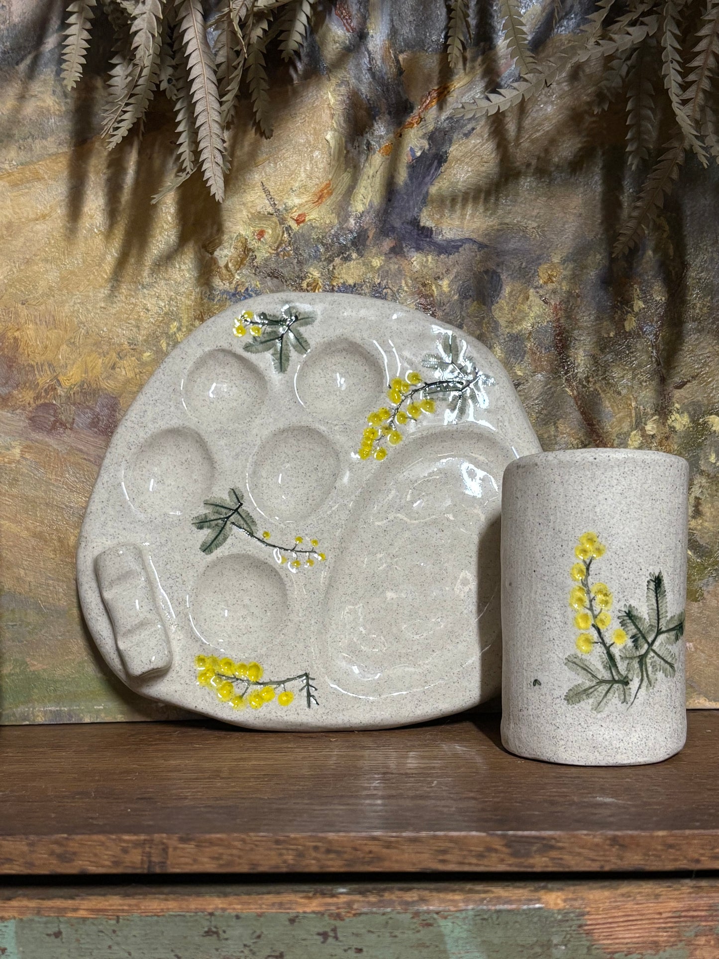 Handmade Ceramic Paint Palette Sets