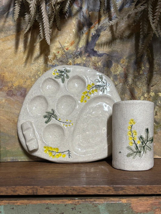 Handmade Ceramic Paint Palette Sets