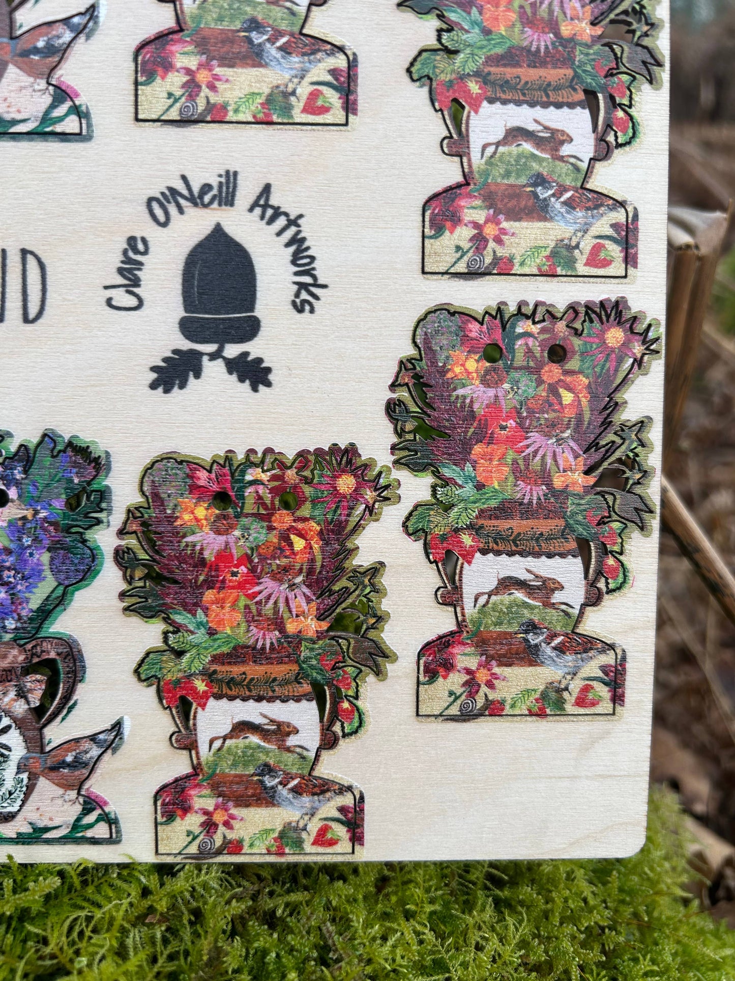 Pop out make your own floral wooden garland 