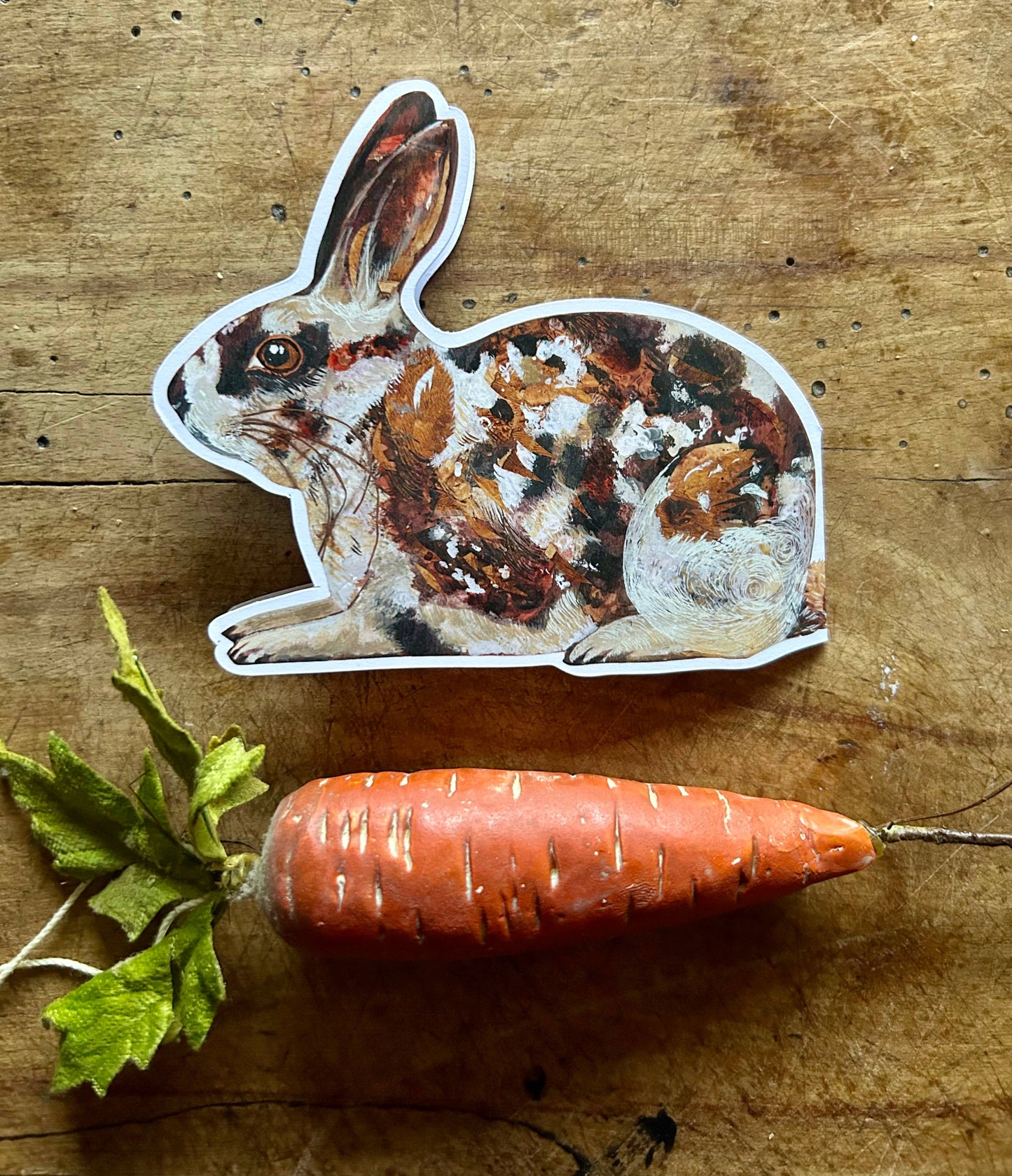 Thumper die cut blank greeting card 