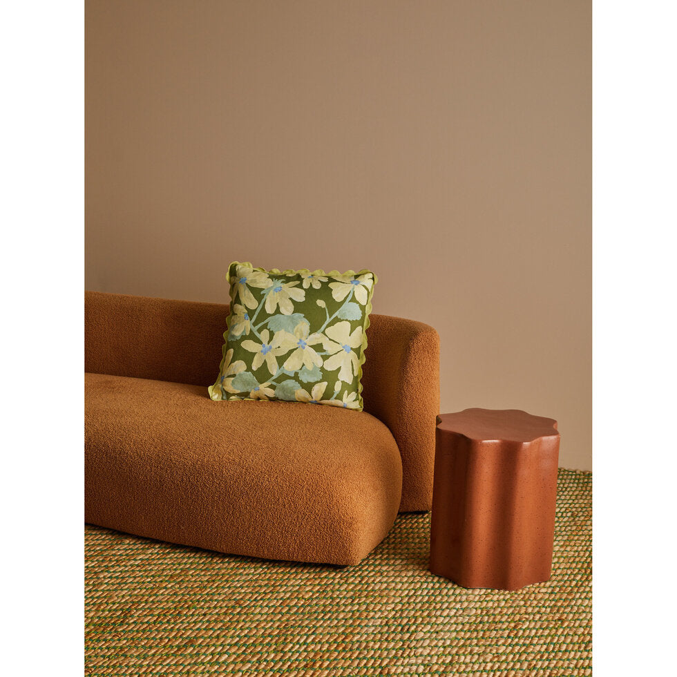 Bonnie and Neil Cushion - Violet Khaki