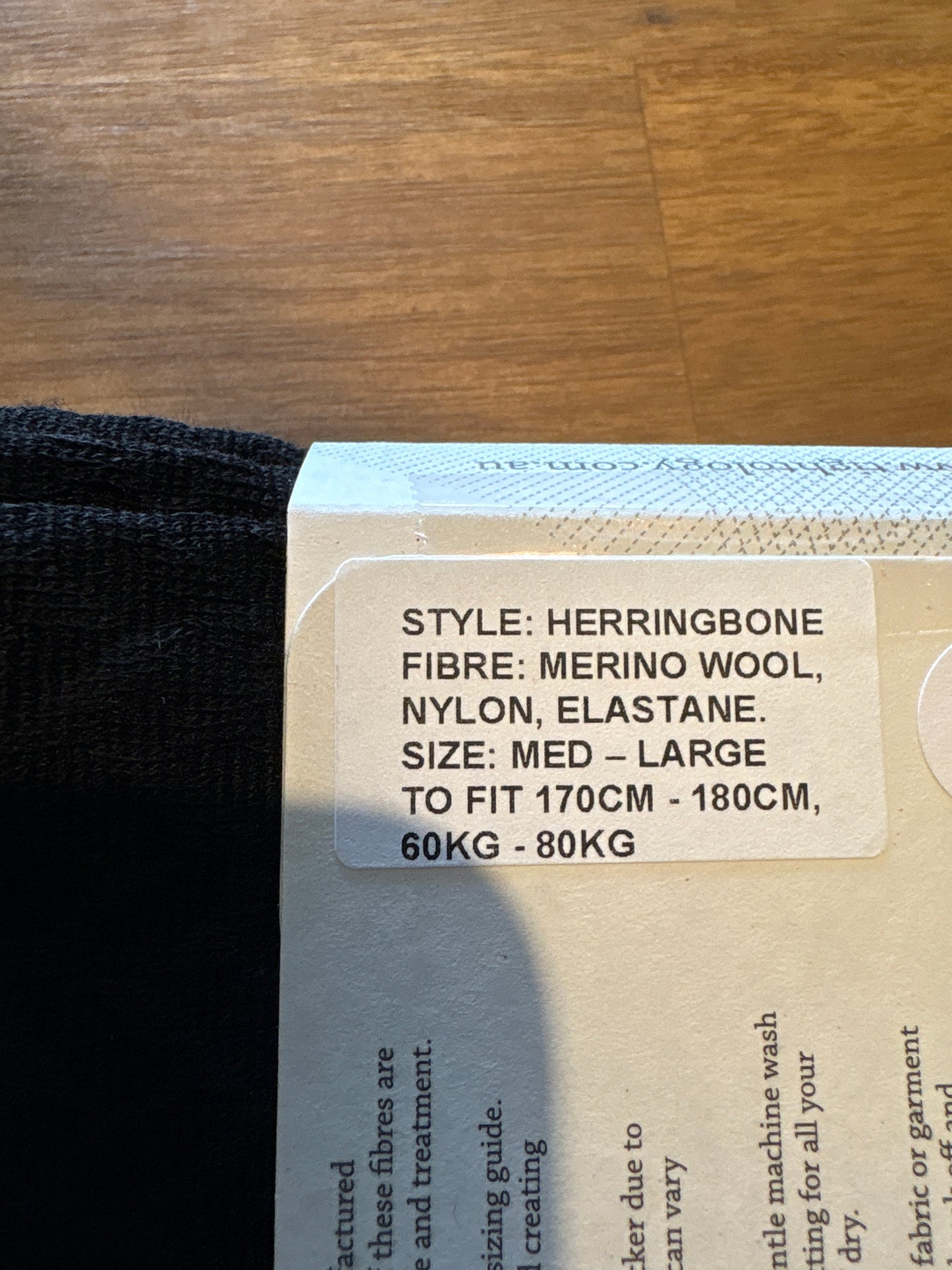 Tightology Herringbone Wool Tights - Black