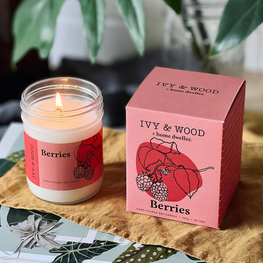 Ivy and Wood Homebody Candle - Berries