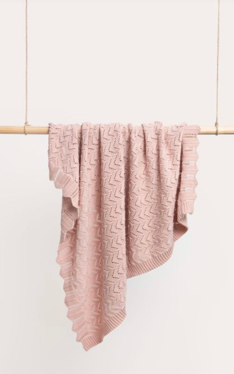 DLux Mica Chevron Pointelle Baby Blanket