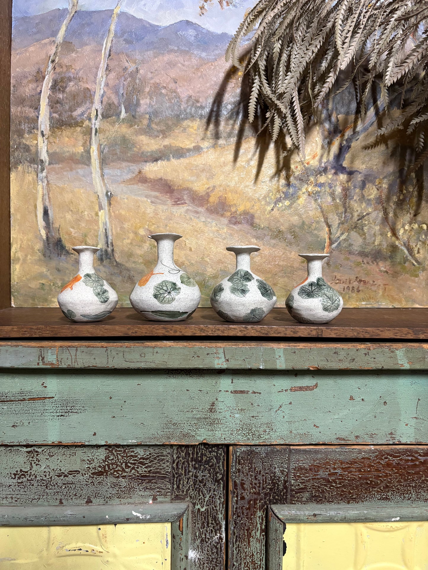 Handmade Ceramic Bud Vases - Nasturtium