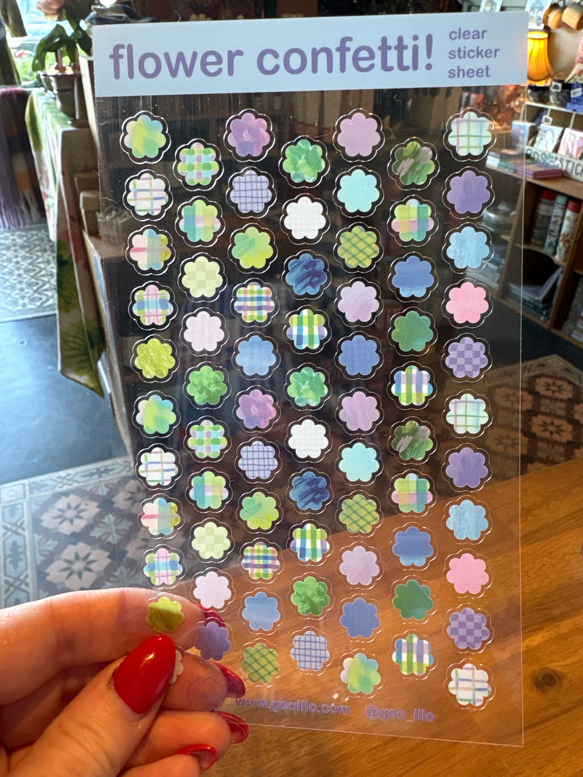 Geo Illo Flower Confetti Sticker Sheet