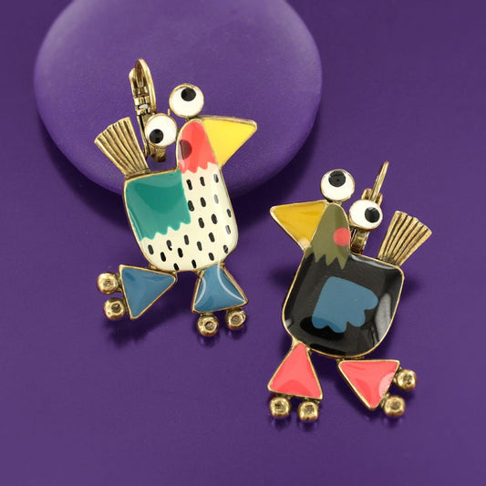Taratata Jewellery - Roule Ma Poule Lever Back Earrings