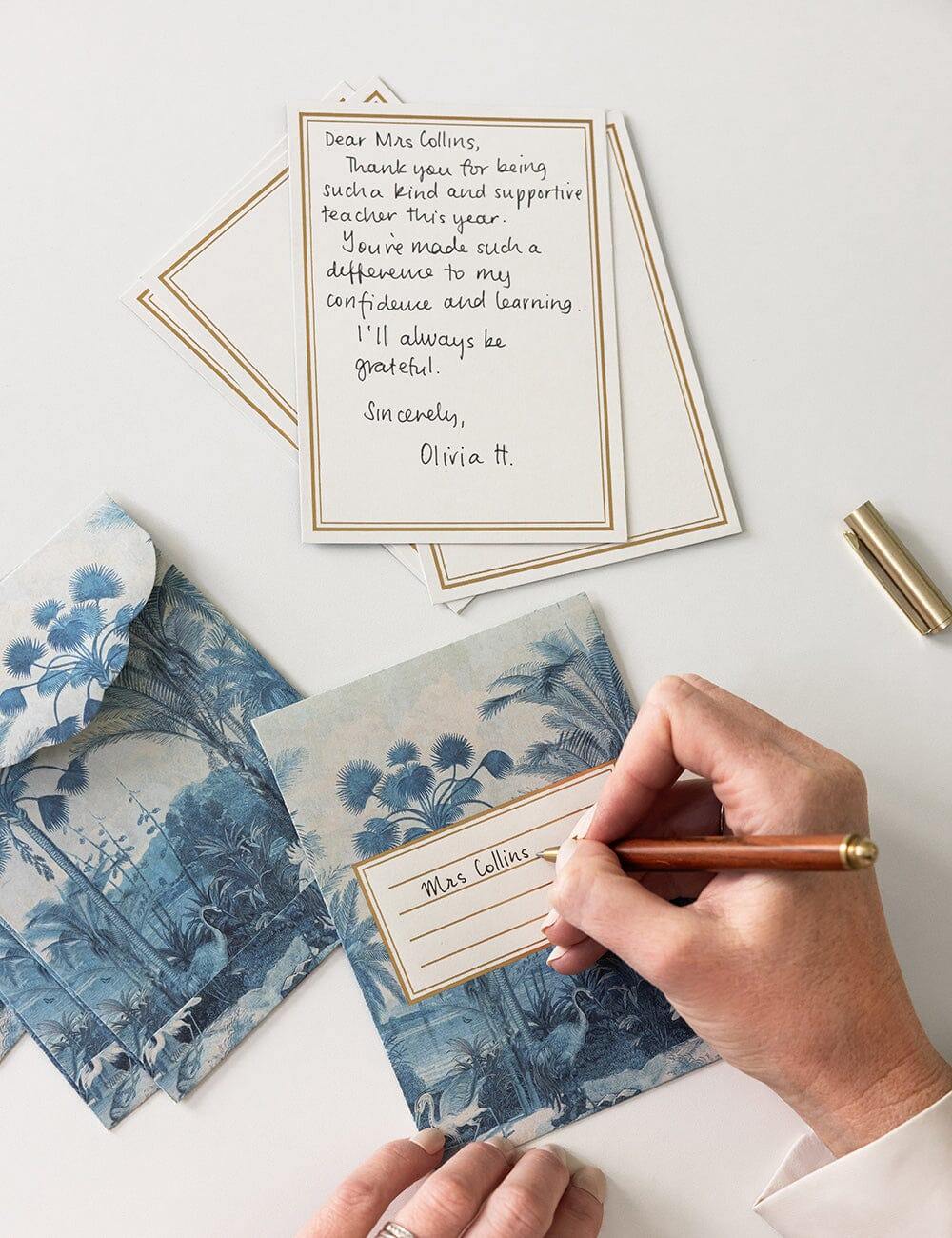 Bespoke Letterpress - Subcontinent 4pk Scallop Notecard Set