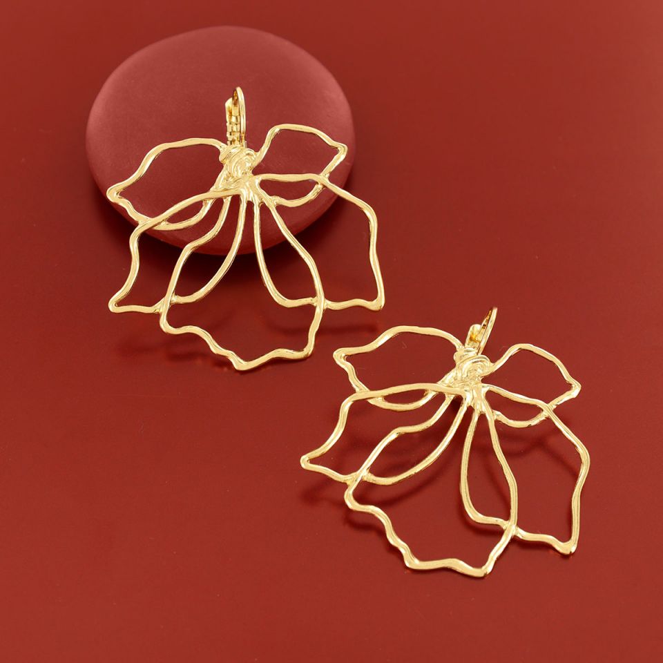 Taratata Jewellery - Hibiscus Lever Back Earrings