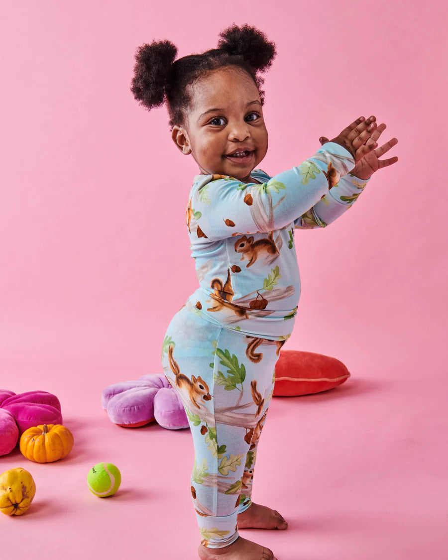 Kip and Co Drop Baby Crotch Pants - Squirrel Scurry