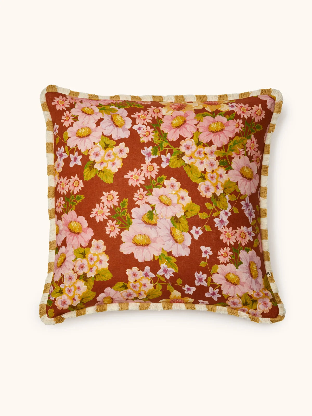 Bonnie and Neil Cushion - Buttercup Rust 60cm